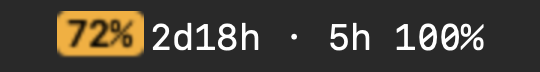 72% 2d18h !